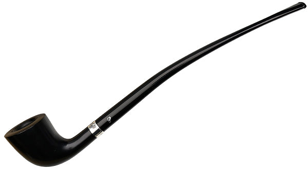 Peterson Pipes Churchwarden Ebony Silver Mounted (D6) Fishtail