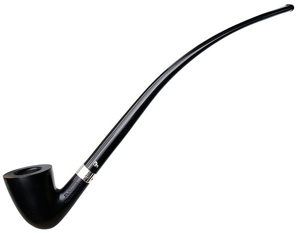 Peterson Pipes Churchwarden Ebony Silver Mounted (D15) Fishtail