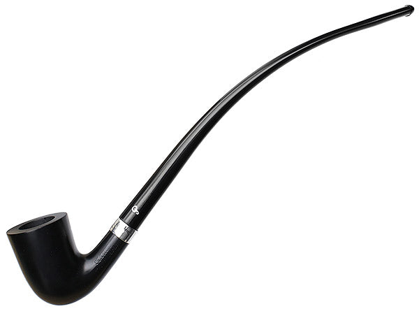 Peterson Pipes Churchwarden Ebony Silver Mounted (D16) Fishtail