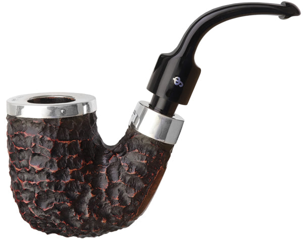 Peterson Pipes Pub Pipe Rusticated Silver Cap P-Lip