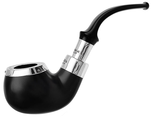 Peterson Pipes Ebony Spigot with Silver Cap (03) Fishtail