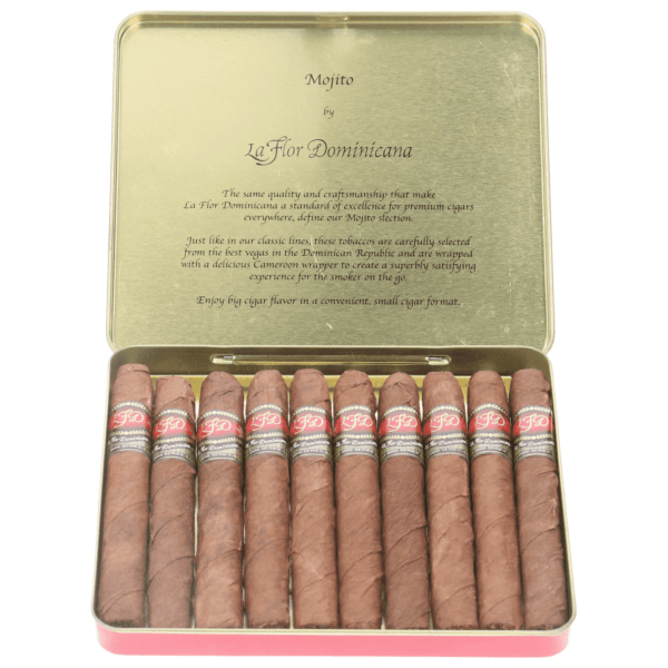 La Flor Dominicana Mojito Cigarillos (4.0"x30) Tin of 10