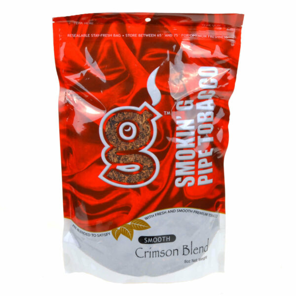 Smokin' G Smooth Crimson Pipe Tobacco 8oz bag