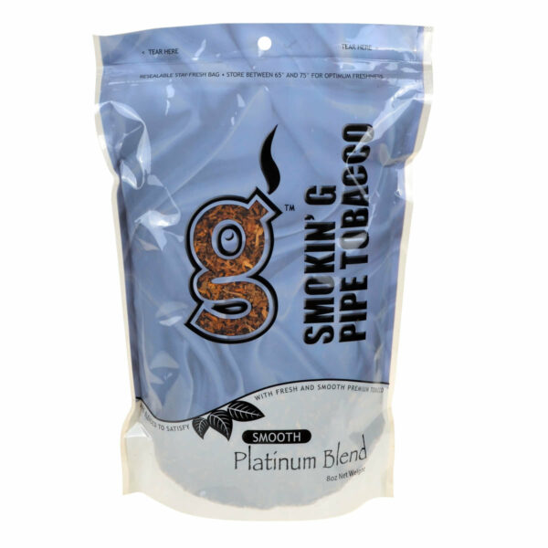 Smokin' G Smooth Platinum Pipe Tobacco 8oz bag